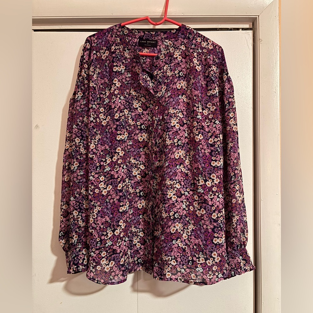 Purple long sleeve blouse